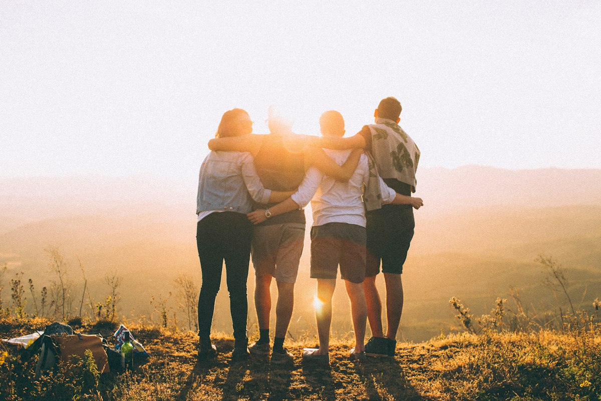 Friends laughing