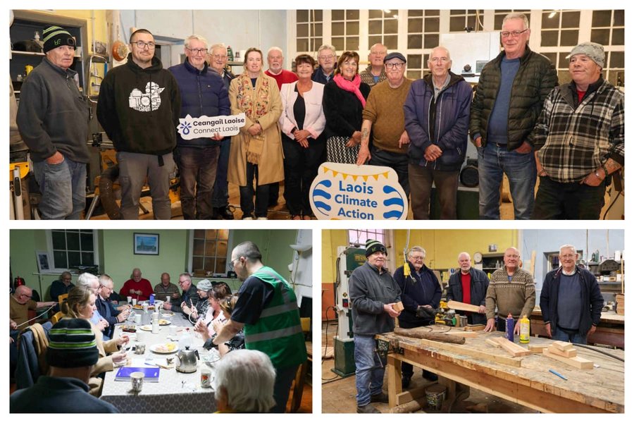 Portlaoise and Mountrath Men’s Shed members at a repair workshop in Laois